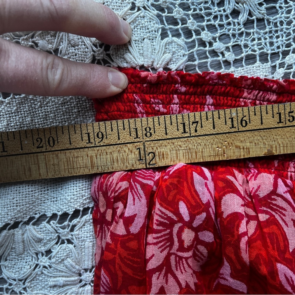 Free People Red Floral Maxi Skirt - Picture 6 of 7